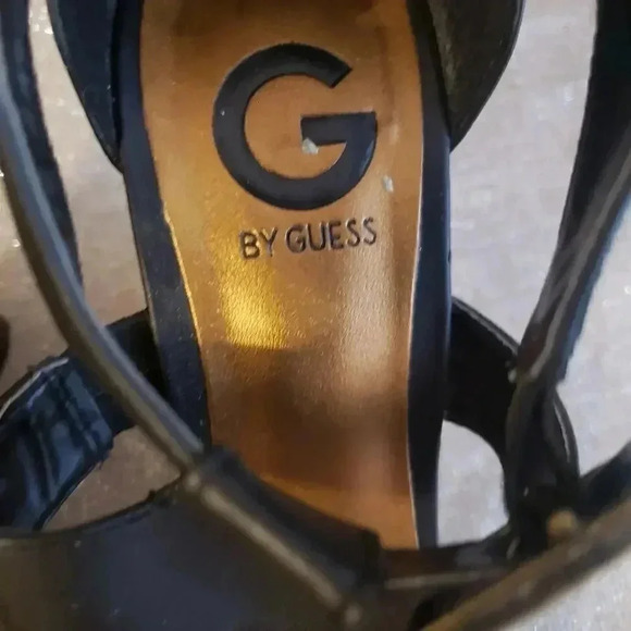 G by Guess Snakeskin Strappy Wedge Sandal - Picture 9 of 9